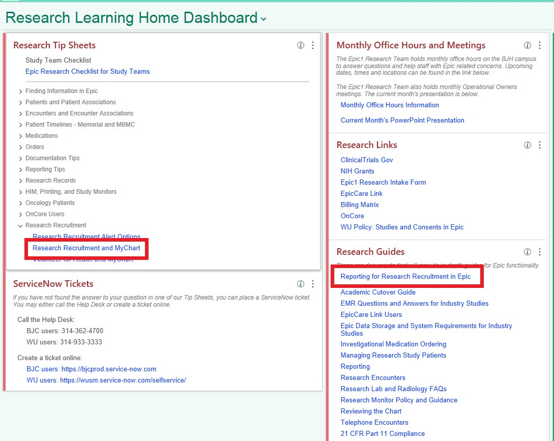 Research MyChart Recruitment Template in Epic | Research | WashU