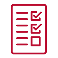 Checklist with three items, two are checked off icon