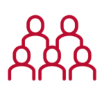 Five people in two rows icon