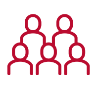 Five people in two rows icon